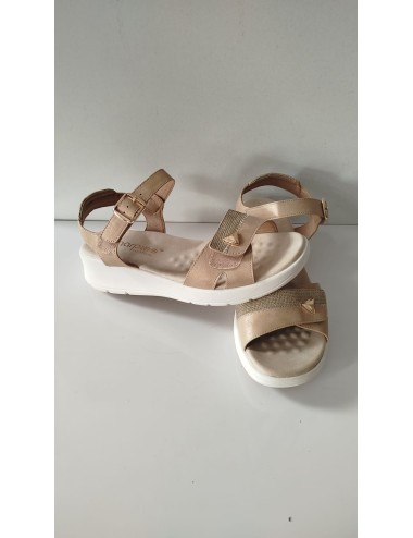 SANDALIA PLATINO CON VELCROS