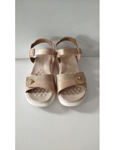 SANDALIA PLATINO CON VELCROS