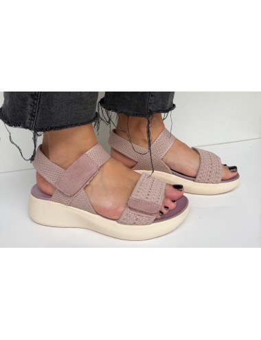 SANDALIA VELCROS TONO ROSA...